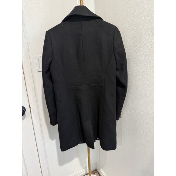 Draper James Woman’s Faux Pea Coat Gold Snap Buttons Lined Black Size 2 - Picture 5 of 9